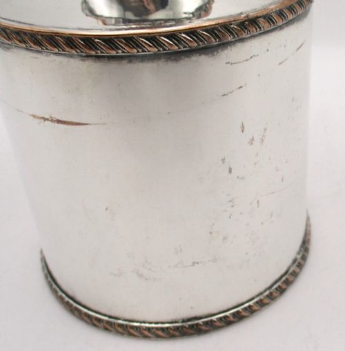 GOOD CIRCULAR OLD SHEFFIELD PLATED TEA CADDY C1820 - ADDITIONAL PHOTO 5