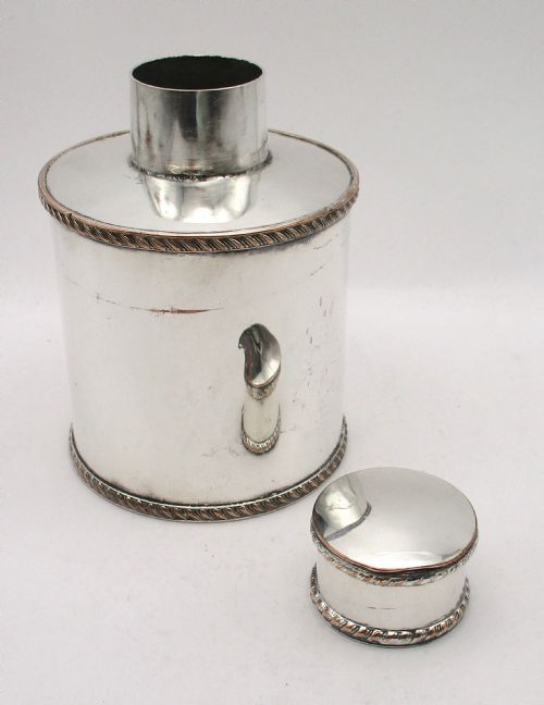 GOOD CIRCULAR OLD SHEFFIELD PLATED TEA CADDY C1820 - ADDITIONAL PHOTO 6