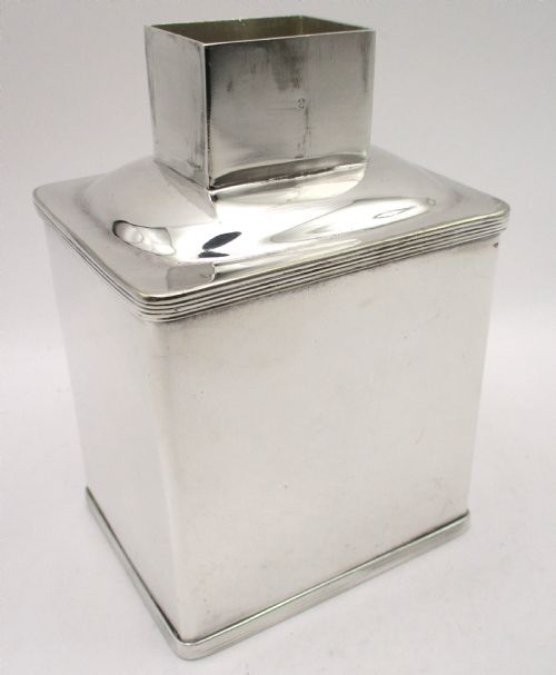 LATE 19TH CENTURY SILVER PLATED TEA CADDY BY WILLIAM HUTTON - ADDITIONAL PHOTO 1