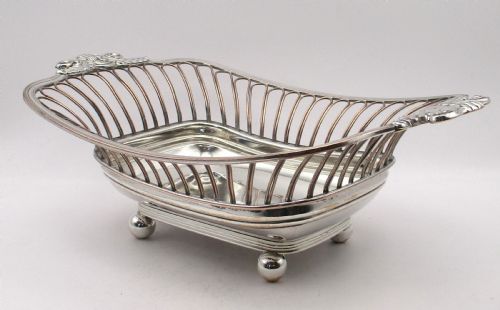 FINE OLD SHEFFIELD PLATED WIREWORK BASKET C1800 - ADDITIONAL PHOTO 2