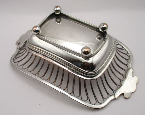 FINE OLD SHEFFIELD PLATED WIREWORK BASKET C1800 - ADDITIONAL PHOTO 7