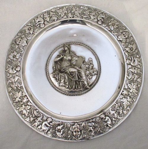 Impressive 20" Neo Classical Silver Plated Wall Plaque / Charger C1860