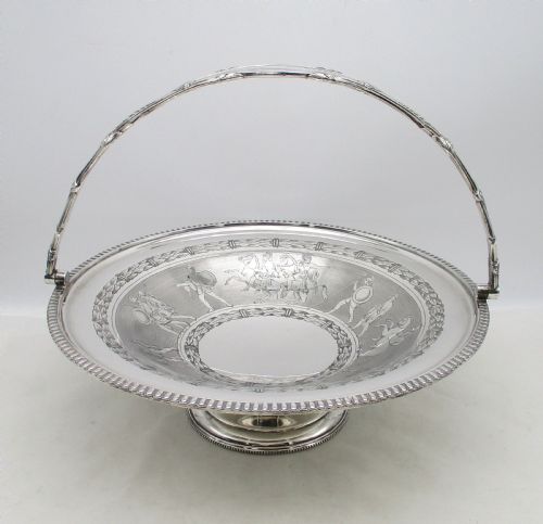 Fine Neo Classical Silver Plated Bread Basket by Roberts & Belk