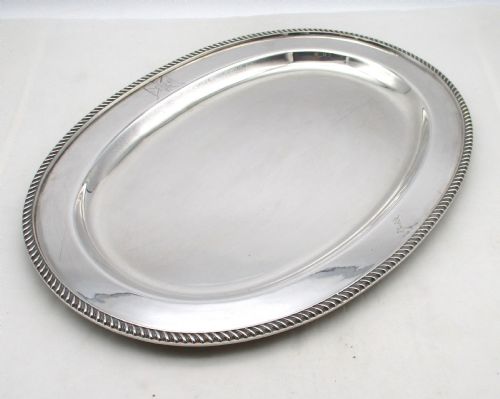 PAIR OF LARGE MID 19TH CENTURY SILVER PLATED MEAT PLATES - ADDITIONAL PHOTO 7