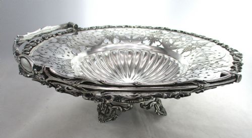 FINE 19TH CENTURY SILVER PLATED BASKET - ADDITIONAL PHOTO 5