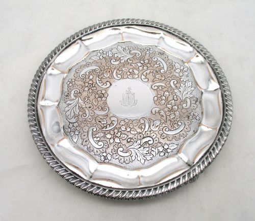 FABULOUS OLD SHEFFIELD PLATED CARD TRAY C1820 - ADDITIONAL PHOTO 1
