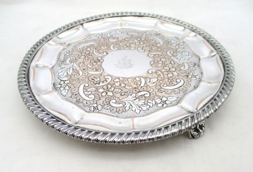 FABULOUS OLD SHEFFIELD PLATED CARD TRAY C1820 - ADDITIONAL PHOTO 2