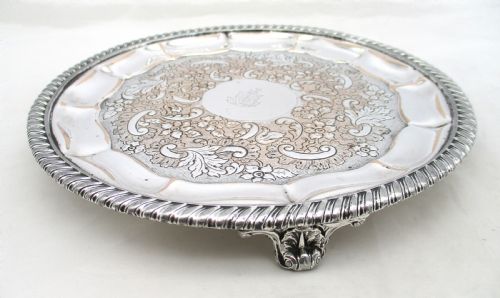 FABULOUS OLD SHEFFIELD PLATED CARD TRAY C1820 - ADDITIONAL PHOTO 5