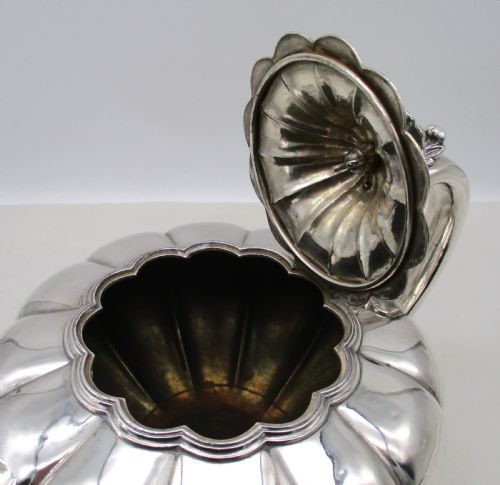 fig 1. Fine Pumpkin Shaped Old Sheffield Plated Tea Set c1830
