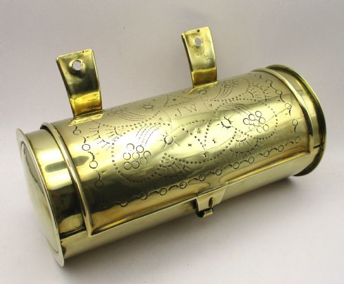 Late 18th Century Brass Candle Box