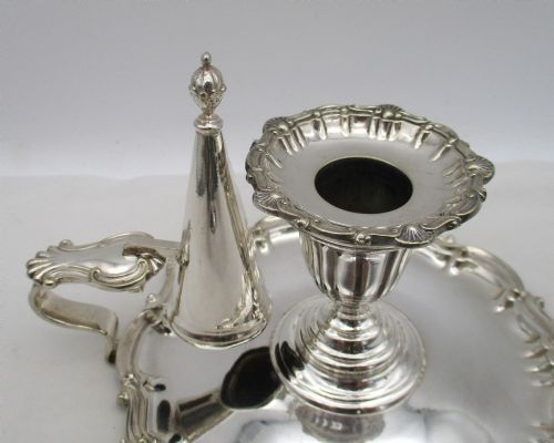 SET OF 4 SILVER PLATED CHAMBER CANDLESTICKS - ADDITIONAL PHOTO 1