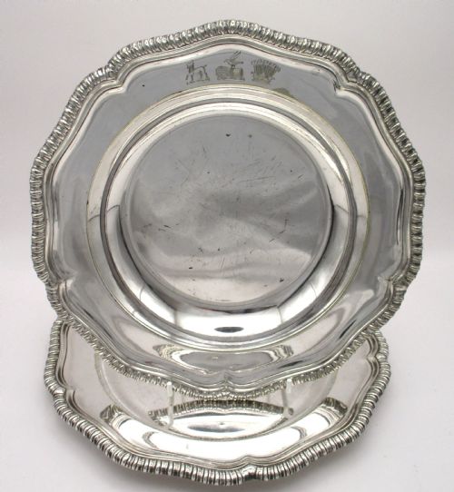 fig 1. Mid 19th Century Silver Plated Bowl & Plate by Mappin Bros