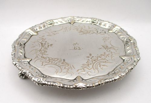 SMALL 18TH CENTURY OLD SHEFFIELD PLATED CALLING CARD TRAY - ADDITIONAL PHOTO 1