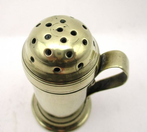 RARE 18TH CENTURY BRASS SPICE SHAKER DREDGER - ADDITIONAL PHOTO 2
