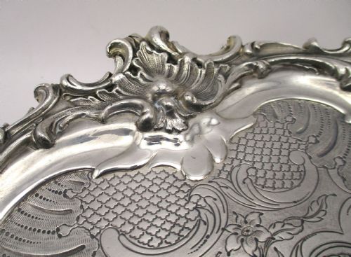 FINE OLD SHEFFIELD PLATED SERVING TRAY C1850 PADLEY PARKIN - ADDITIONAL PHOTO 4