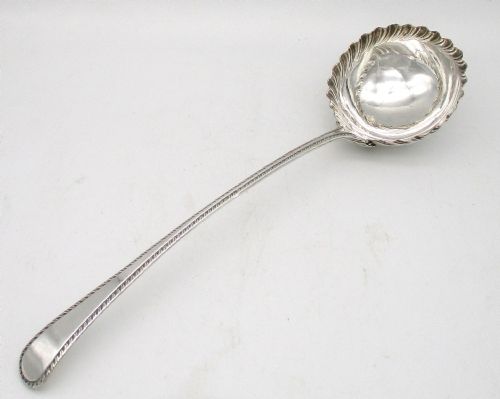 Rare 18th Century Old Sheffield Plated Soup Ladle