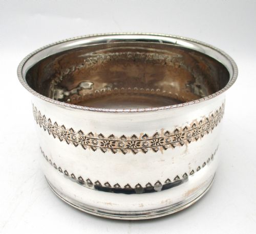 GOOD PAIR OF DEEP OLD SHEFFIELD PLATED WINE BOTTLE COASTERS - ADDITIONAL PHOTO 1