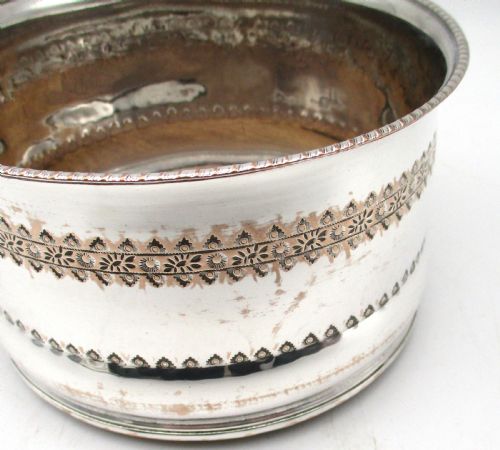 GOOD PAIR OF DEEP OLD SHEFFIELD PLATED WINE BOTTLE COASTERS - ADDITIONAL PHOTO 3