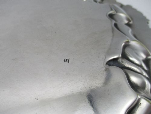 LATE 19TH CENTURY SILVER PLATED SERVING TRAY BY JOHN HARRISON - ADDITIONAL PHOTO 8