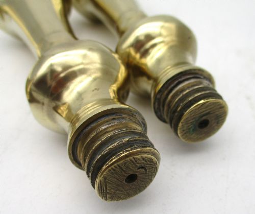 PAIR OF 18TH19TH CENTURY BRASS CANDLESTICKS - ADDITIONAL PHOTO 8