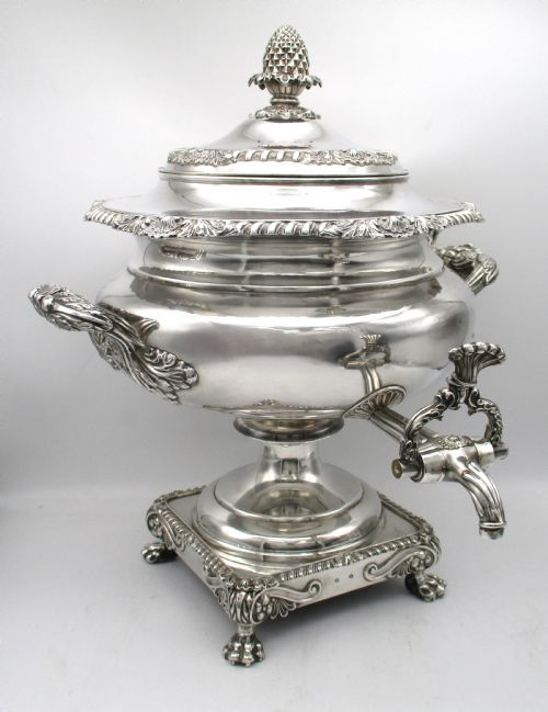 Large Old Sheffield Plated Tea Urn Samovar by Matthew Boulton