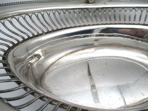 OLD SHEFFIELD PLATE WIREWORK BASKET C1800 - ADDITIONAL PHOTO 5