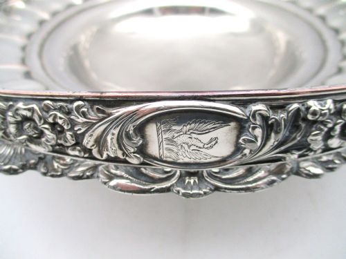 ROUND OLD SHEFFIELD PLATED BASKET BOWL CRESTED C1830 - ADDITIONAL PHOTO 6