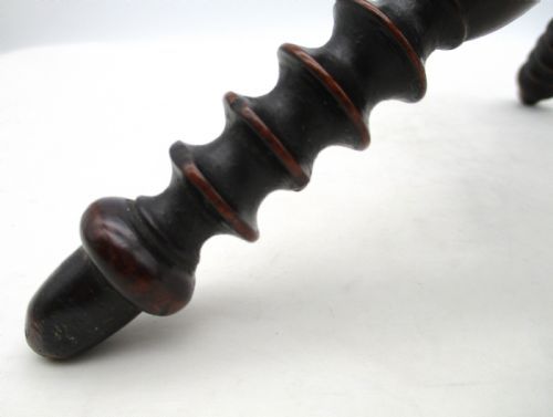 SMALL MAHOGANY FIRE CAT FIRESIDE STAND C1800 - ADDITIONAL PHOTO 5