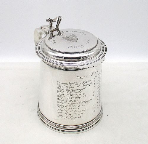 Rare Silver Plated Bisley 1906 Shooting Trophy / Lidded Tankard