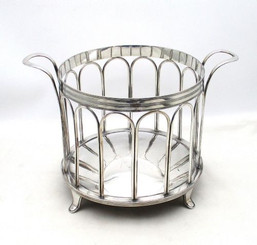 Very Large Old Sheffield Plated Bottle Coaster / Table Stand C1800-1820