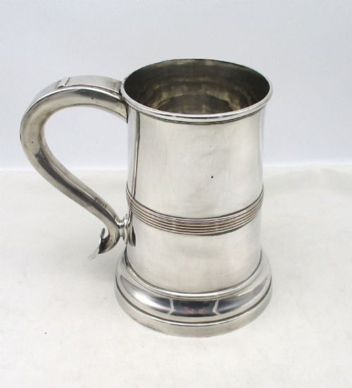 Large Old Sheffield Plated Tankard C1800-20