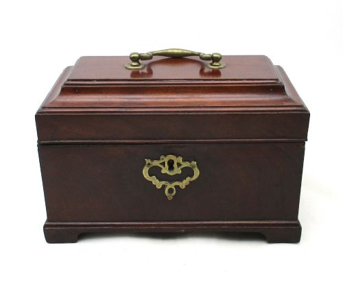 George III Mahogany Tea Caddy