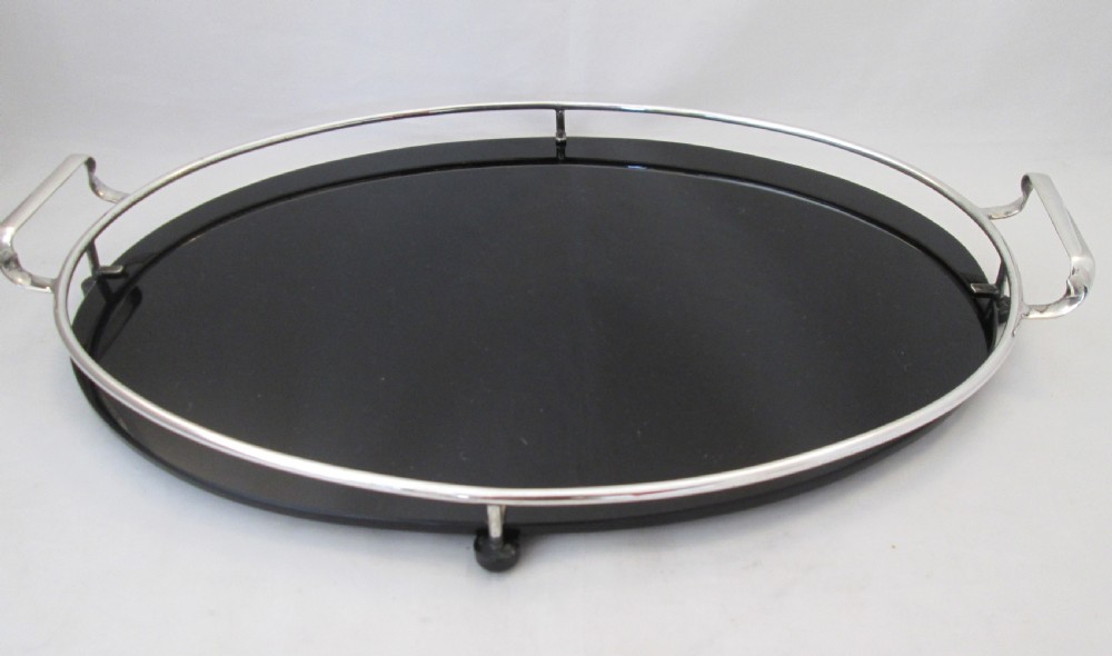 Art Deco Silver Plated Cocktail Tray c1930 View III