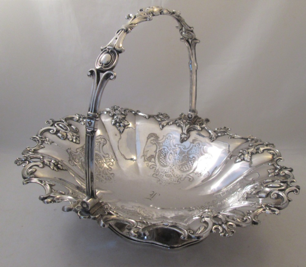 Fine Ornate 19th Century Silver Plated Bread Basket  View II