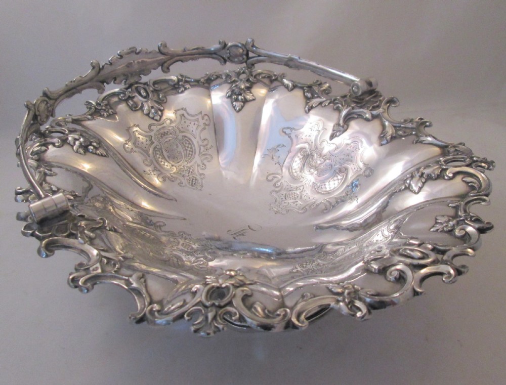 Fine Ornate 19th Century Silver Plated Bread Basket  View V