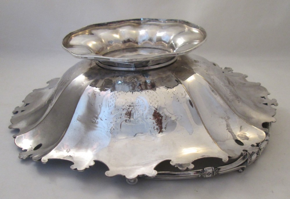 Fine Ornate 19th Century Silver Plated Bread Basket  View VI