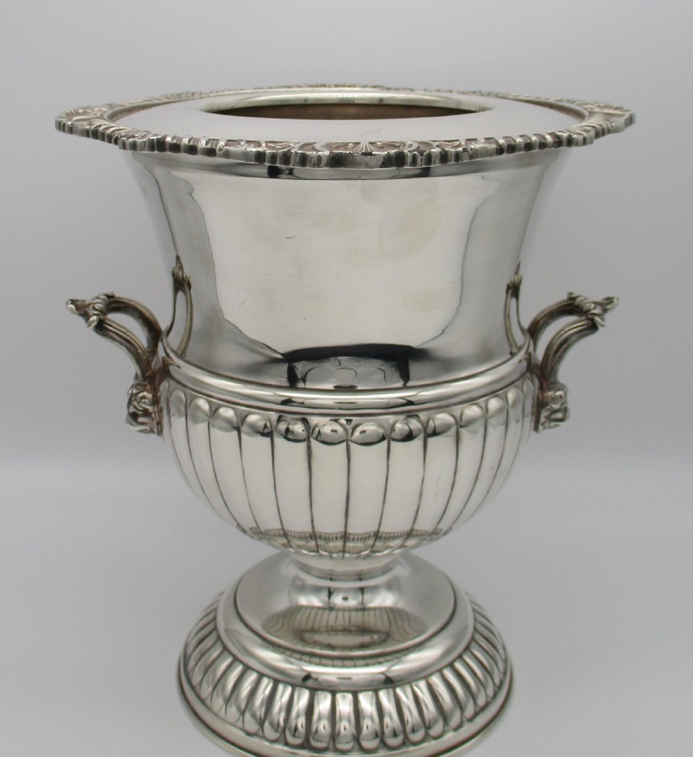 A Fine 19th Century Silver Plated Wine Cooler by Henry Wilkinson