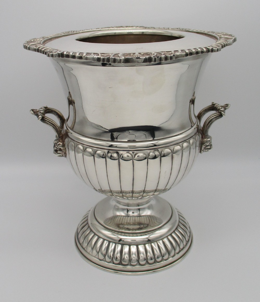 A Fine 19th Century Silver Plated Wine Cooler by Henry Wilkinson View II