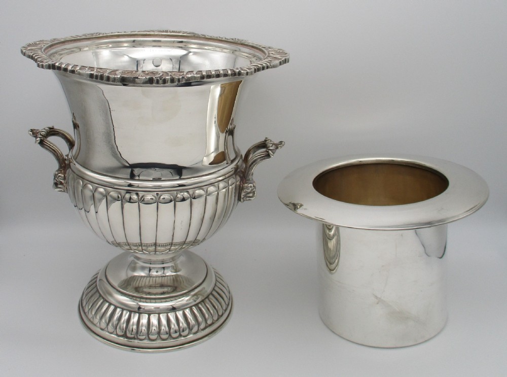 A Fine 19th Century Silver Plated Wine Cooler by Henry Wilkinson View III