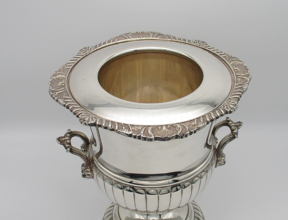 A Fine 19th Century Silver Plated Wine Cooler by Henry Wilkinson View V
