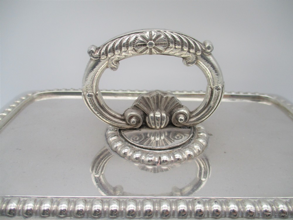 Fine Pair of Old Sheffield Plated Serving Tureens c1840 Coat of Arms View VI