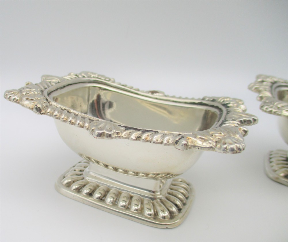 Good Set of 4 19th Century Silver Plated Salts View VI