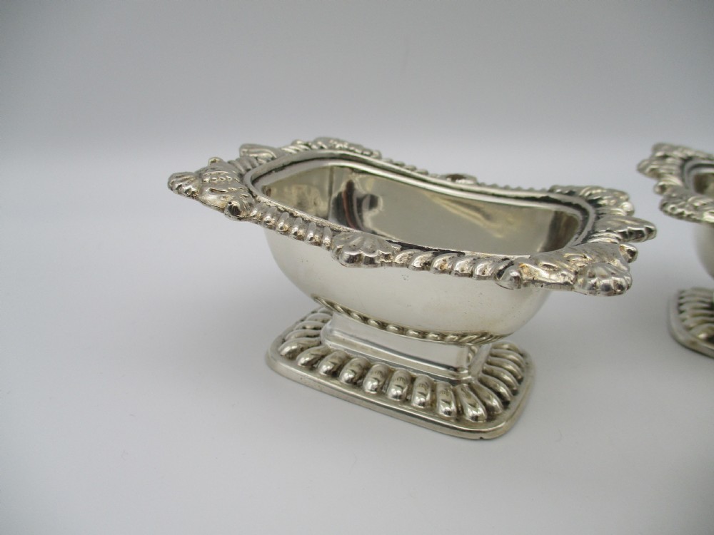Good Set of 4 19th Century Silver Plated Salts View VII