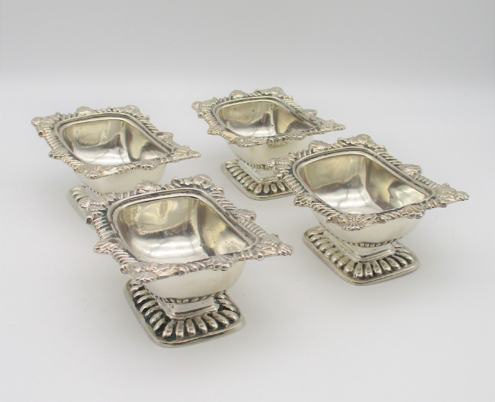 Good Set of 4 19th Century Silver Plated Salts View IX