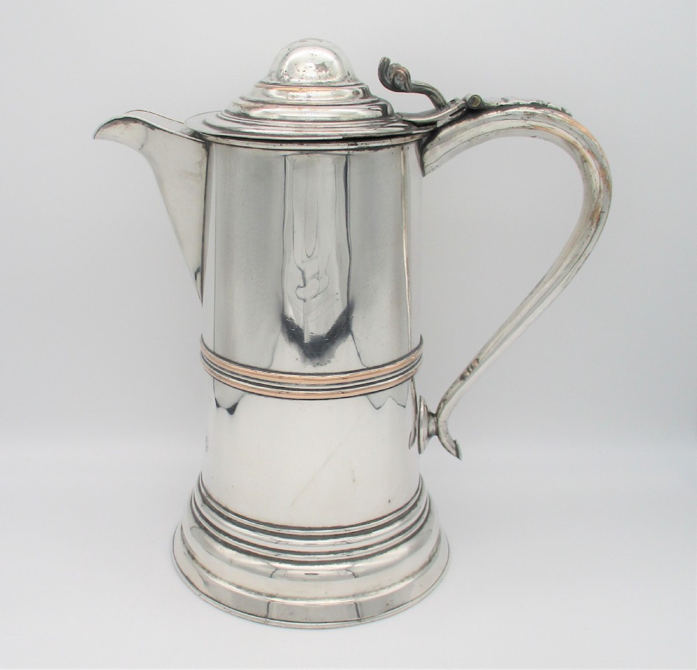 Very Large Old Sheffield Plated Communion Jug / Flagon View II