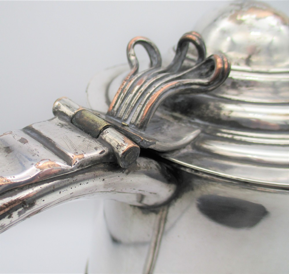 Very Large Old Sheffield Plated Communion Jug / Flagon View V