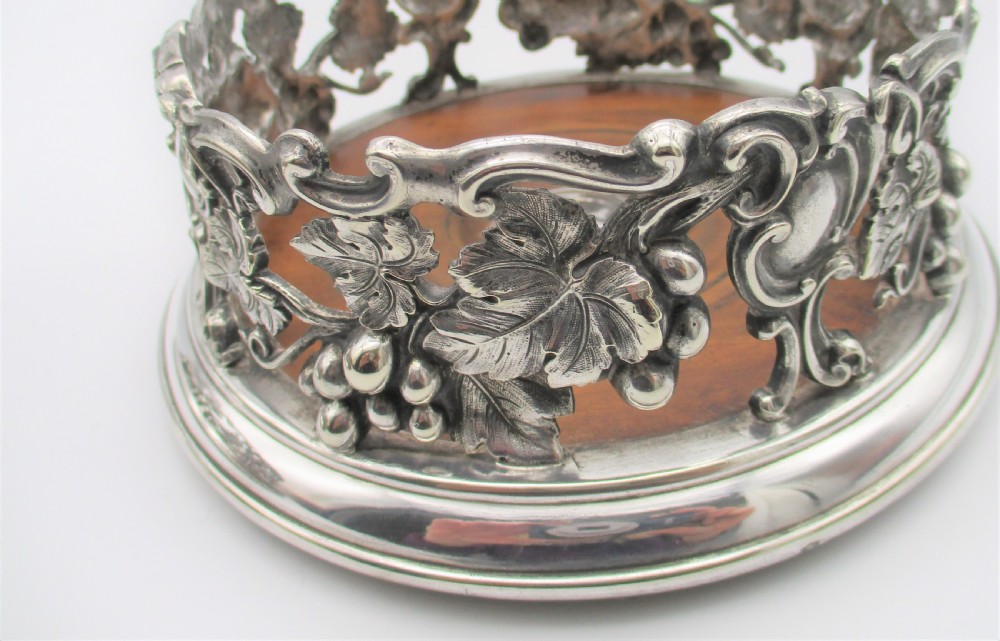 Stunning Pair of Silver Plated Wine Bottle Coasters by Elkington & Mason c1850 View XII