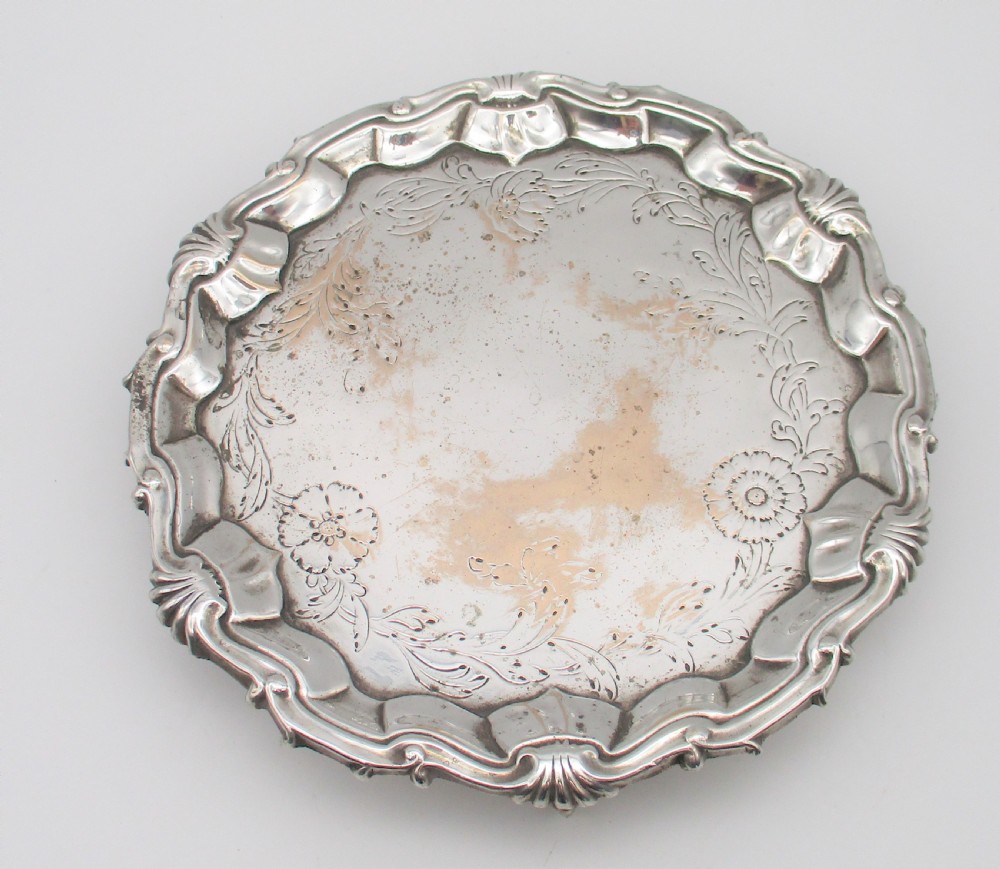 Very Rare Early Old Sheffield Plated Card Tray c1760 