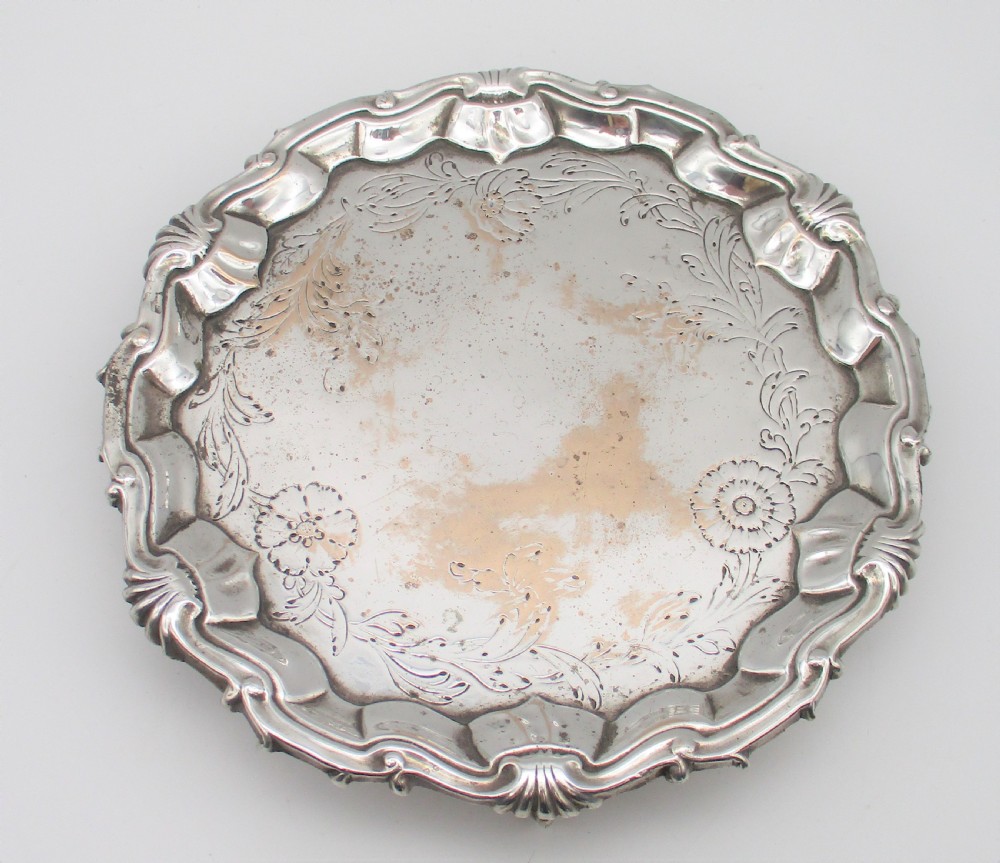Very Rare Early Old Sheffield Plated Card Tray c1760  View II