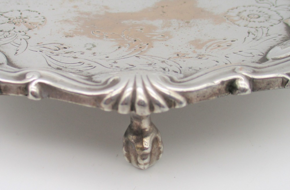 Very Rare Early Old Sheffield Plated Card Tray c1760  View III